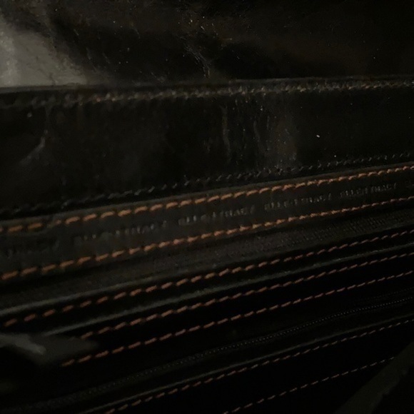 Ellen Tracy black leather shoulder bag purse - Picture 12 of 12